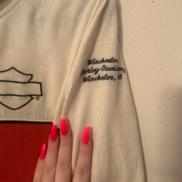 burnt orange harley davidson sweatshirt large - Picture 5 of 5